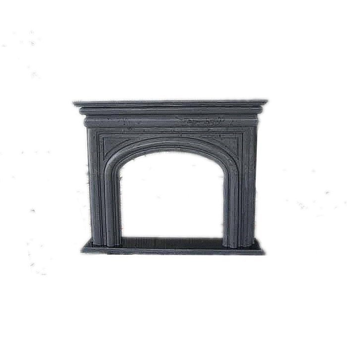 MCM3 Polished Marble Luxury Fireplace Mantel,Gray,67"x55"x11.8"
