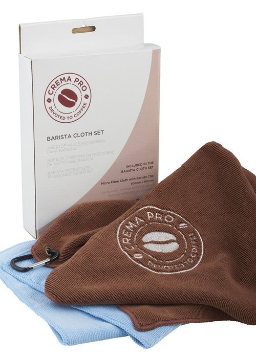 CREMA PRO Barista Micro Cloth 2 set (Blue and Brown)