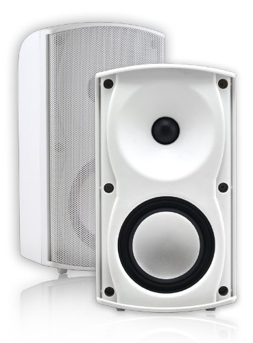 OSD Audio AP490 Black 4-inch Indoor or Outdoor 100-Watt Patio Speaker Pair