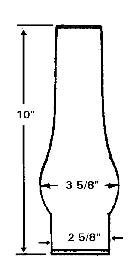 B&P Lamp 2 5/8&rdquo; X 10&rdquo; Chimney, 3/4 Frost N2