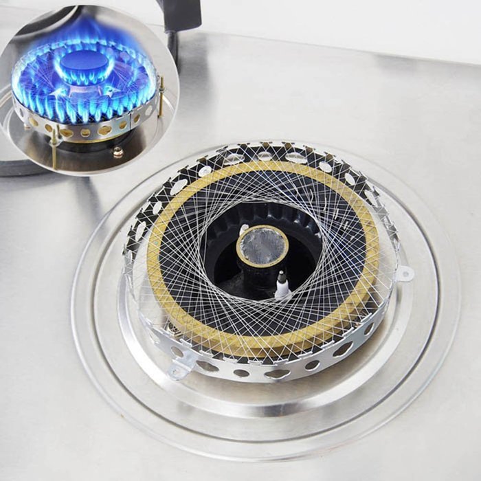 PIXNOR Gas Stove Windproof Energy-Saving Net (Silver) N3