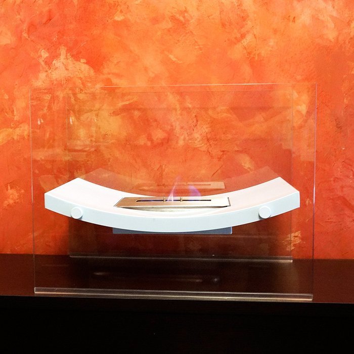 Chic Fireplaces Santa Fe Modern Design Curved Modern Bio-ethanol Fireplace, Larger Size and Higher Quality Tempered... N6