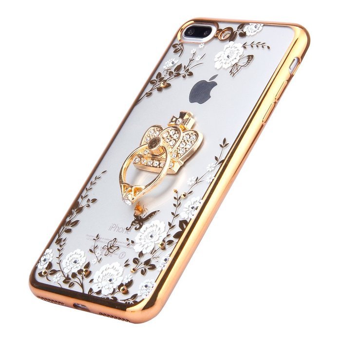 iPhone 7 Plus Case, PHEZEN Clear Soft TPU Protective Case Back Cover with Beautiful Cherry Blossom Flower Series... N46