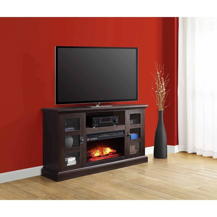 60" Fall Harvest Entertainment Stand Fireplace For TVs Up To 70" N6