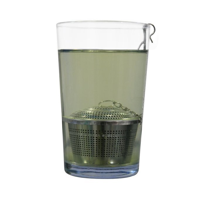 Tea Strainer, Newness 304 Food Grade Stainless Steel Tea Strainer with Lid and Extended Chain - Tea Infuser /... N3