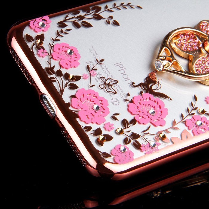 iPhone 7 Plus Case, PHEZEN Clear Soft TPU Protective Case Back Cover with Beautiful Cherry Blossom Flower Series... N51