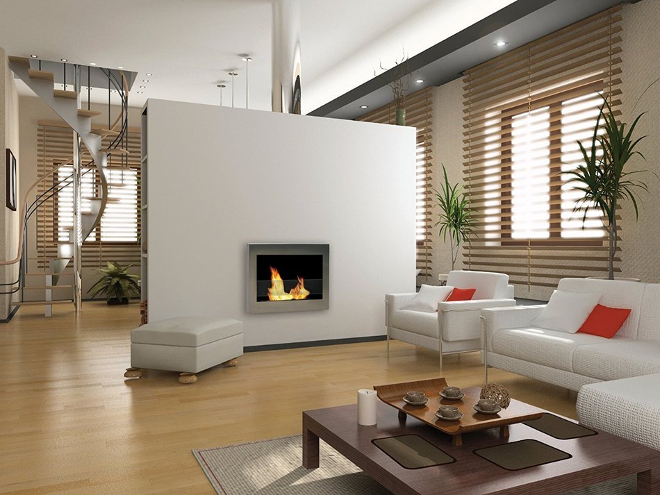 Anywhere Fireplace - SoHo Stainless Steel Wall Mount Fireplace N2
