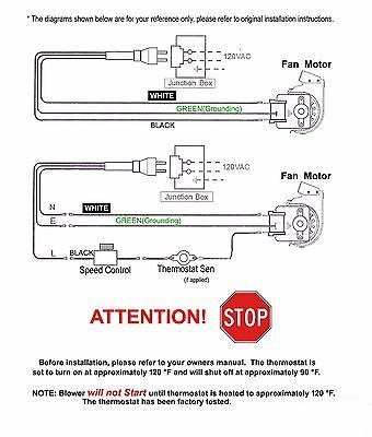 Universal Squirrel Blower Fan Kit for Wood / Gas Burning Stove or Fireplace N3
