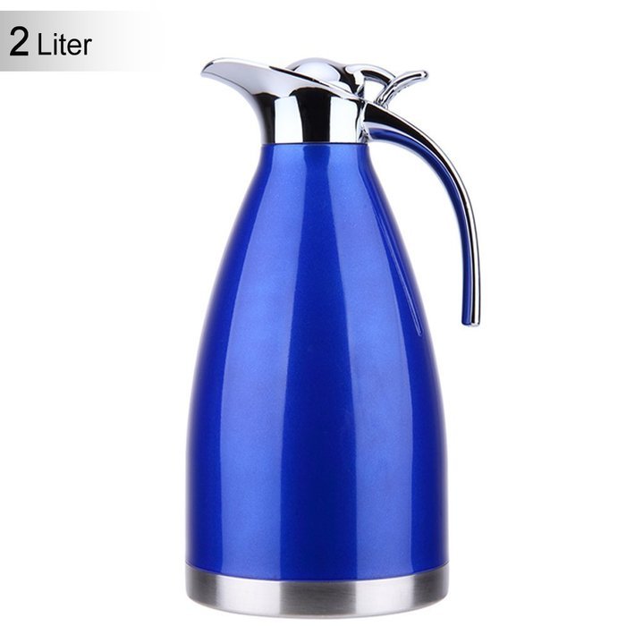 Satin Finish Stainless Steel Thermal Coffee Pot, Vacuum Insulated Carafe Flask Tea Kettle, 1.5 Liter N8