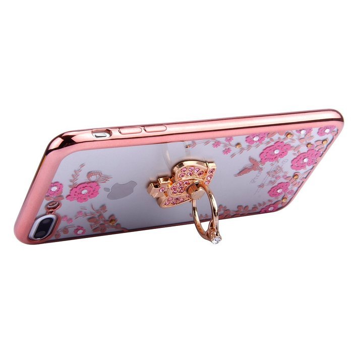 iPhone 7 Plus Case, PHEZEN Clear Soft TPU Protective Case Back Cover with Beautiful Cherry Blossom Flower Series... N54