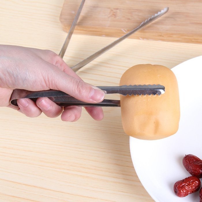 Aikoi Stainless Steel Barbecue BBQ Clip Bread Food Ice Clamp Ice Tong Tool - Pack of 10 N7