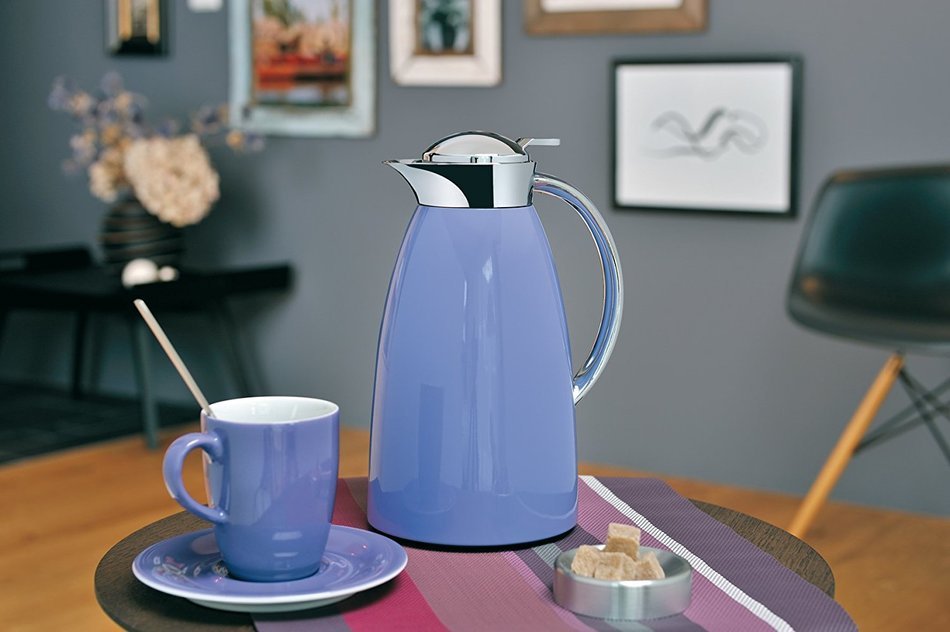 Alfi Vacuum carafe Gusto,Thermal Carafe, Metal Painted, Screw Stopper, Lavender, 1 Liter, 3521243100