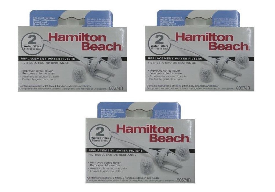 Coffee & Tea Makers Parts (6) Hamilton Beach Water Filters 80674 for BrewStation and Stay or Go