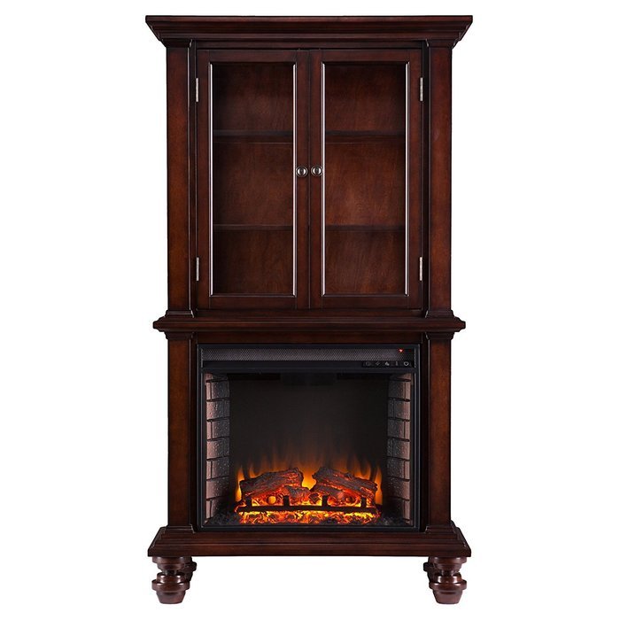 Southern Enterprises Sophia Curio Fireplace - Espresso N5