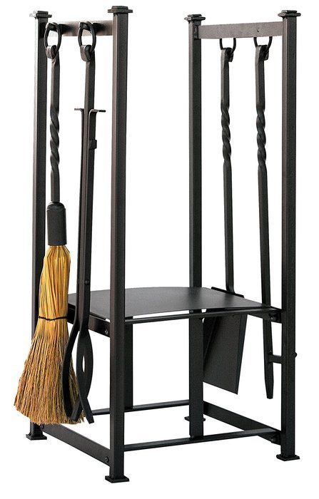 Uniflame Olde World Iron Log Rack with Tools N2