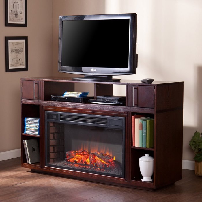 Southern Enterprises Henley Media Console Fireplace - Espresso N2