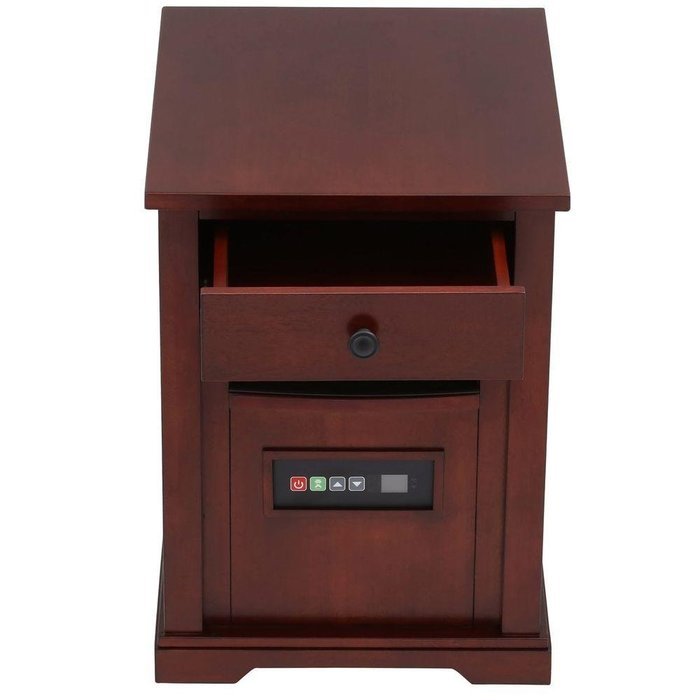 Duraflame 1500-Watt Electric Infrared Quartz Portable Heater with Drawer and Remote Control - Cherry