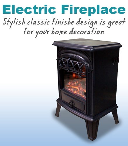 New Diva Tranquility Freestanding Log Flame Electric Fireplace Space Heater