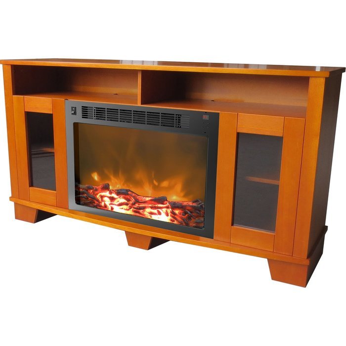 Cambridge Savona Fireplace Mantel with Electronic Fireplace Insert, White N4