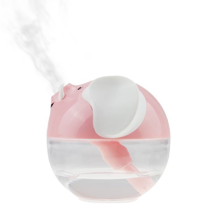 Happy-top 230Ml Lucky Elephant Shape Portable Mini Humidifier Night Lamp USB powered Air Humidifier (Pink) N4