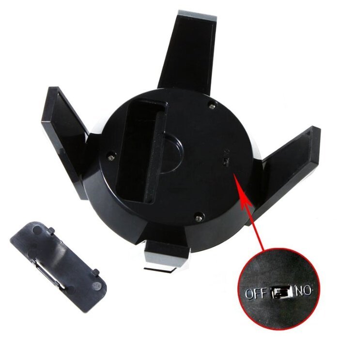 TTCOM Solar Powered Rotating Showcase Jewelry Rotating Display Stand Turn Table LED Light N7