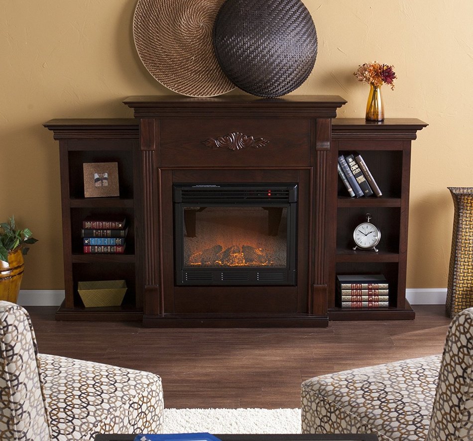 Holly & Martin&trade; Fredricksburg Electric Fireplace with Bookcases - Espresso N2