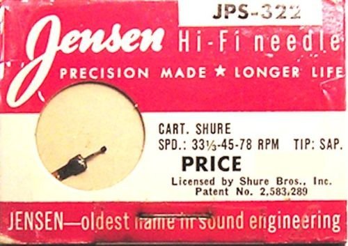 PHONOGRAPH NEEDLE STYLUS SHURE PC9 PC10 A56U A55MG ALL GROOVE 751-S2 751-S1