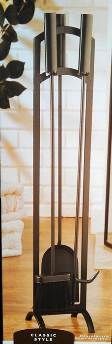 4 Piece Iron Fireplace Tool Kit / Set N2