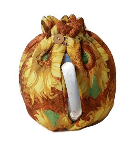 Teapot Cozy, tea warmer with Yellow Sunflowers for a 5-8 cup teapot #324