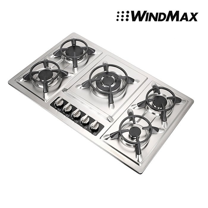 Brand New Fashion 35.5 in Stainless Steel 5 Burner Built-In Stoves NG LPG Gas Cooktop Cooker N7