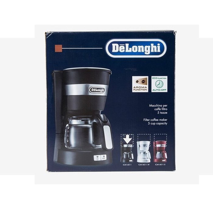 Delonghi Mini Drip Coffee Maker Dripper Brewer 5-Cup 0.65L ICM14011 (white) N3