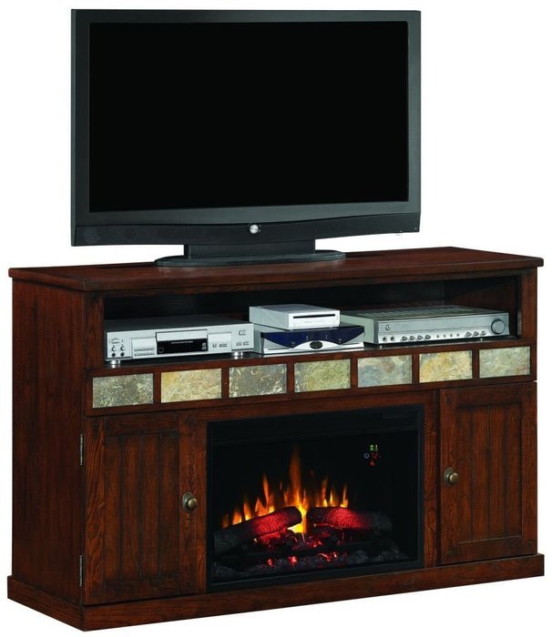 ClassicFlame 26MM1754-O107 Margate TV Stand for TVs up to 60", Premium Oak (Electric Fireplace Insert sold separately)