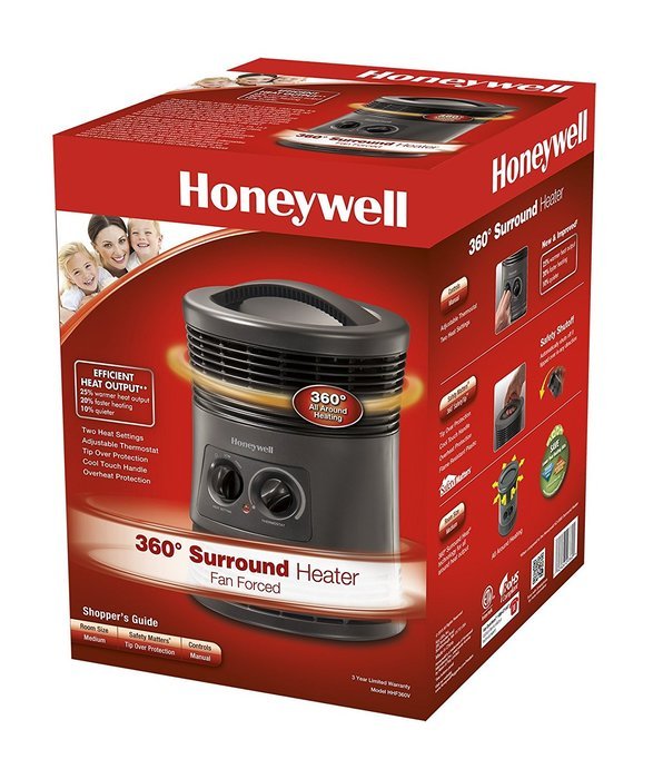 Honeywell 360 Degree Surround Fan Forced Heater with Surround Heat ...