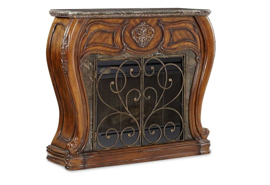 Aico Amini Lavelle Melange Fireplace with Electric Insert (Marble Top Fireplace)