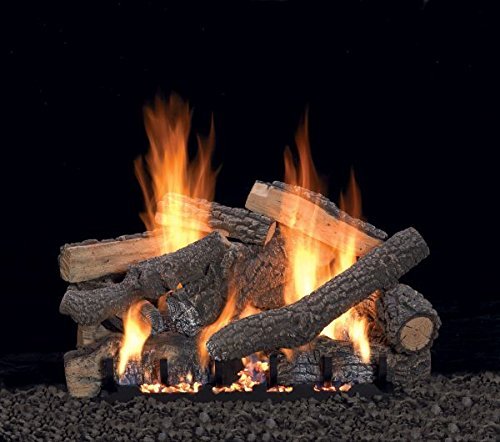 18" Ponderosa Logset with Manual Vented Slope Glaze Burner, LP