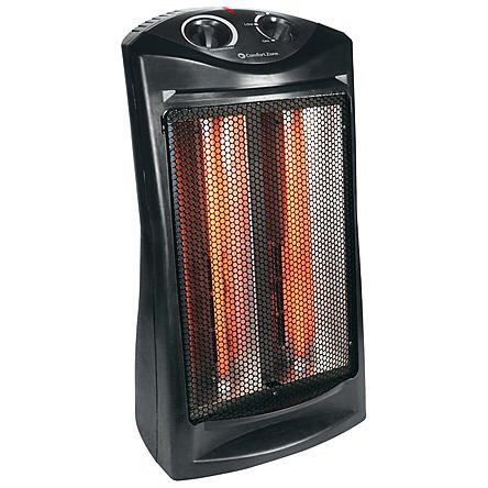 Modern Portable Black Quartz Radiant Heater | Contemporary Home Indoor Medium Sized Space Heater by the Work shops... N3