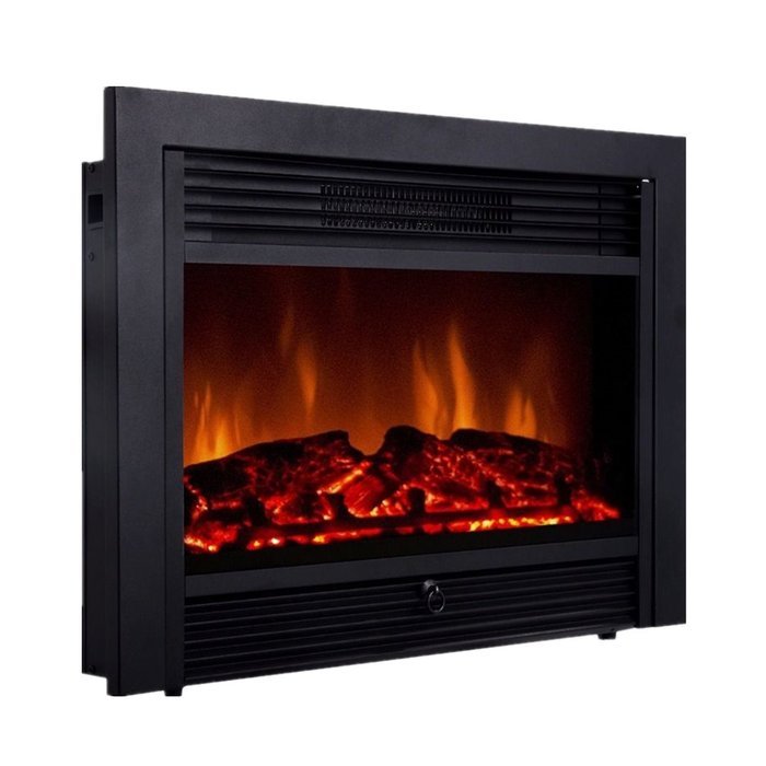 Gracelove 28.5" Embedded Fireplace Electric Insert Heater Glass View Log Flame Remote Control N3