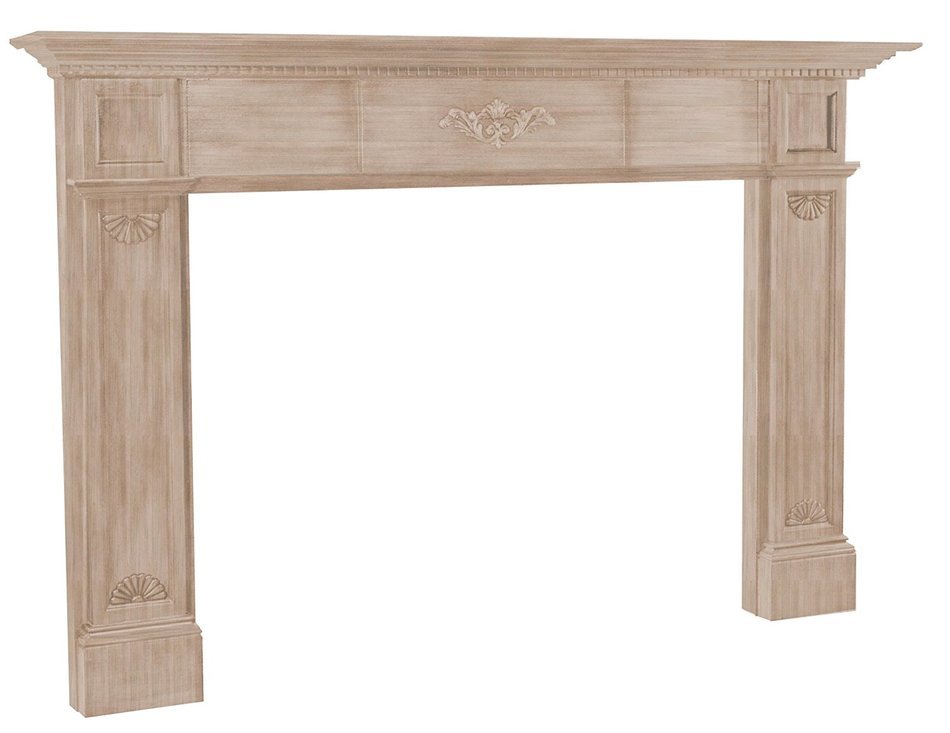 Pearl Mantels 126-50 Jefferson Unfinished Fireplace Mantel, Interior Opening 50-Inch Wide by 42-Inch High N2