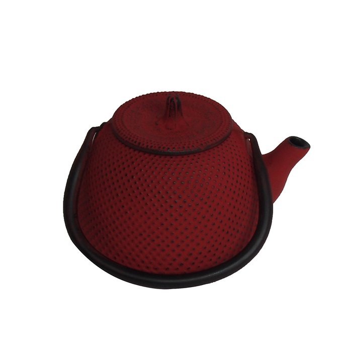 Nanbu Tekki Tetsubin Teapot Kettle w/ Stainless Steel Mesh Infuser Basket and Hand Made Pot Stand, DeepGreen N2