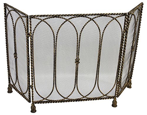 FIREPLACE SCREENS - "CASTLE HOWARD" FIREPLACE SCREEN - BURNISHED GOLD FINISH