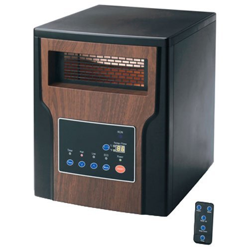 NINGBO KONWIN ELECTRICAL APPLIANCE West pointe 120V/1500W Black Plastic Cabinet With Wood Inset