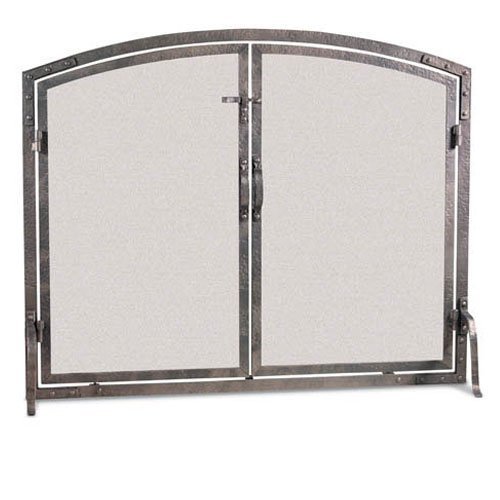 Pilgrim Old World Arched Door Screen in Forged Iron Finish