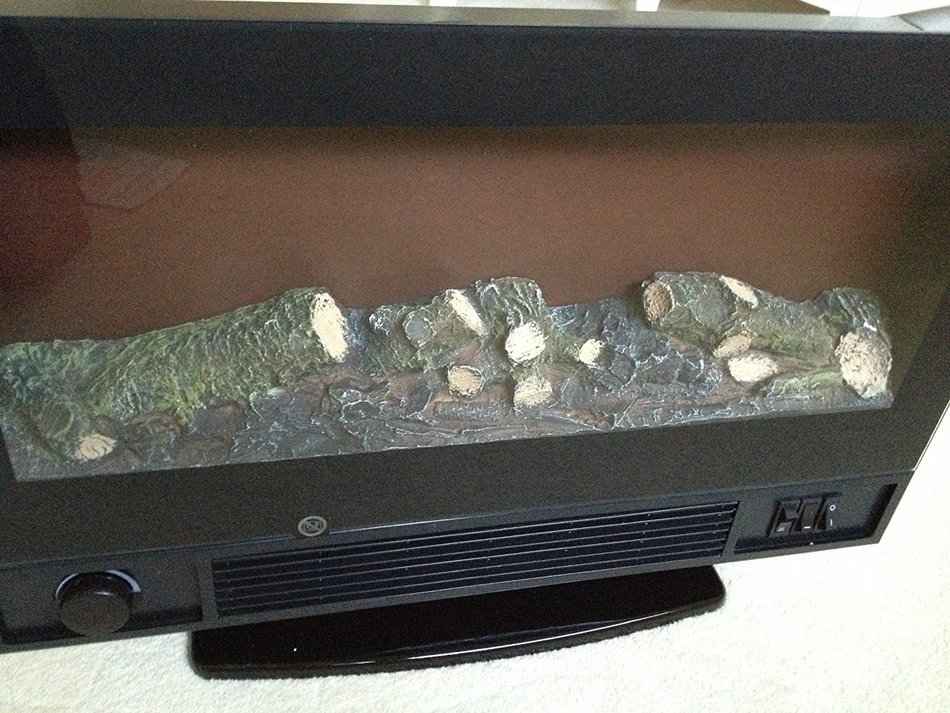22" Contemporary Electric Fireplace with Remote & Stand By Solaire