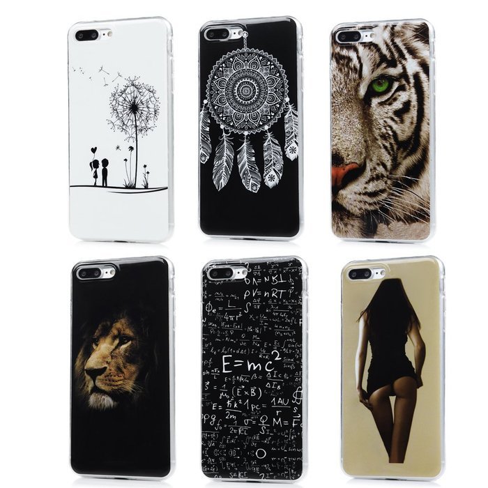 iPhone 7 Plus Case (5.5 inch) - 6 Pcs Shockproof Flexible Soft TPU Rubber Skin Gel Bumper Case with IMD Technology... N22