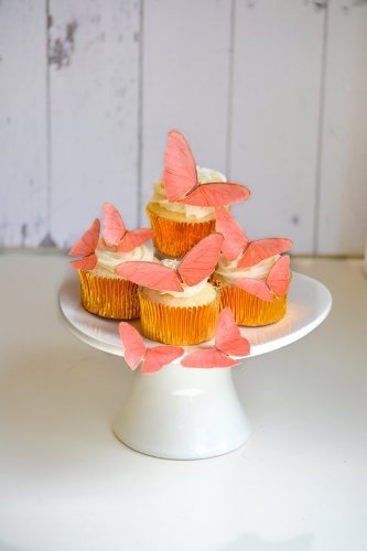Edible Butterflies &copy; - Coral Set of 15 - Cake and Cupcake Toppers, Decoration N2