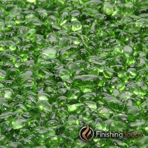 1 Pound Bag 1/4" Electric Green Glass Pebbles