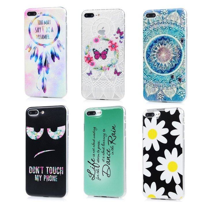 iPhone 7 Plus Case (5.5 inch) - 6 Pcs Shockproof Flexible Soft TPU Rubber Skin Gel Bumper Case with IMD Technology... N28