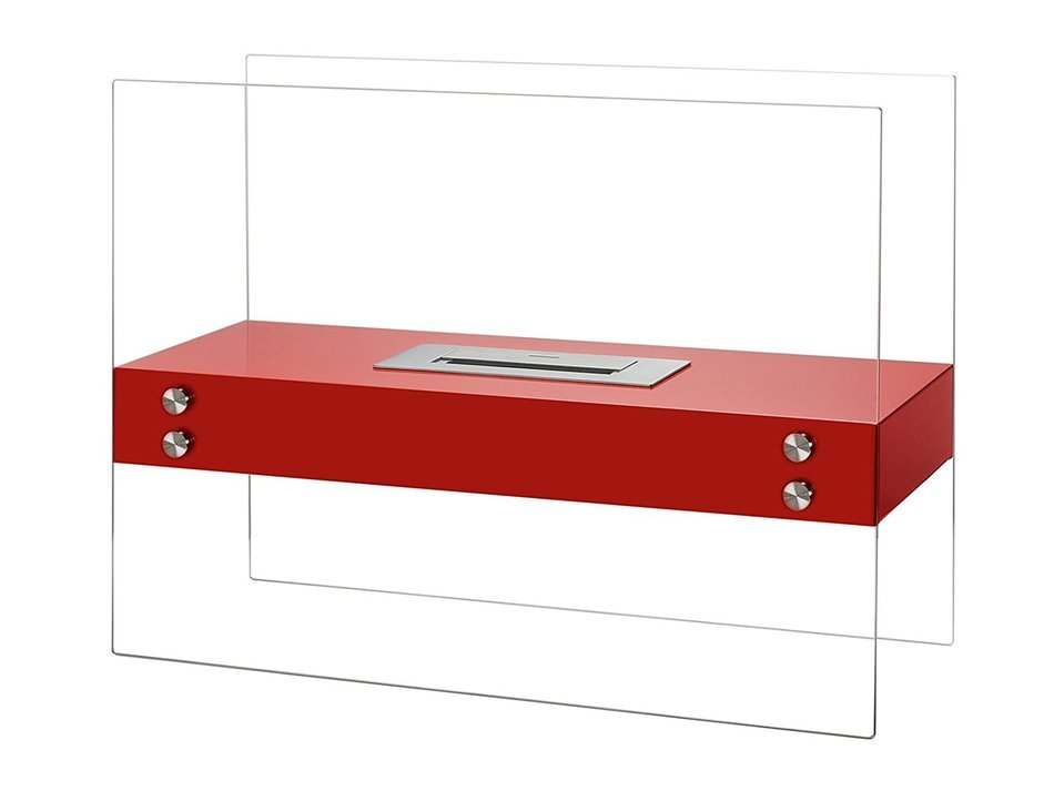 Ignis Ventless Bio Ethanol Fireplace Vitrum H Red N5