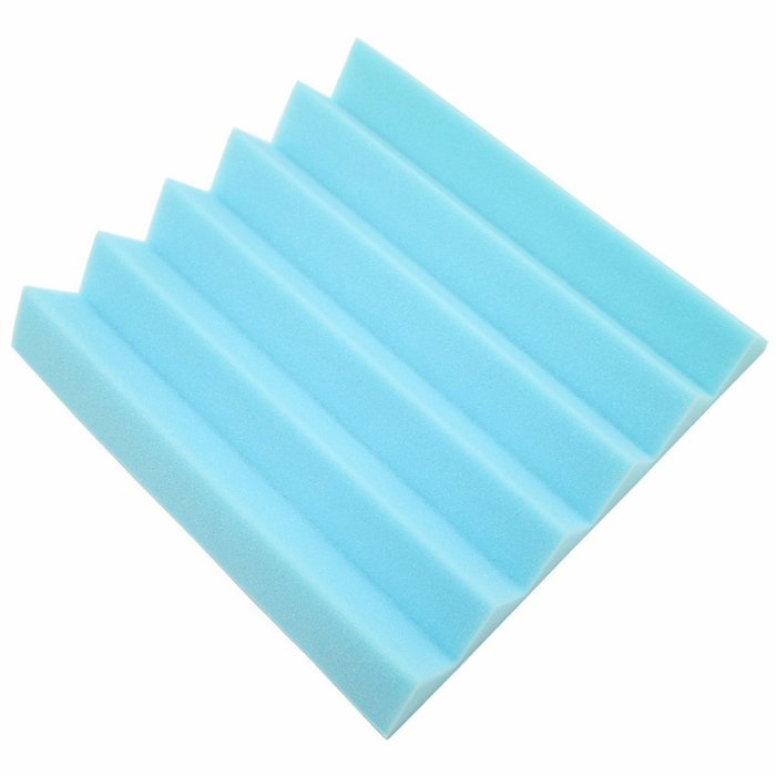 6pcs Acoustic Soundproof Sound Stop Absorption Wedge Studio Foam 12"x 12"x2"Blue N3