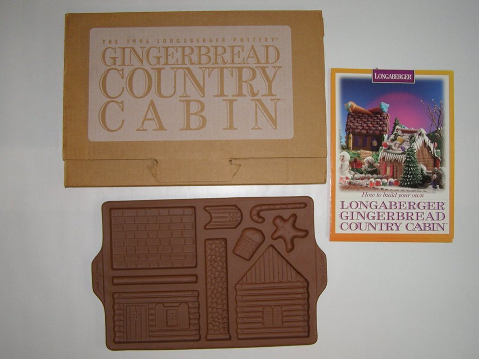 1997 Longaberger Pottery Gingerbread Holiday Home Mold